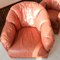 American Pink Leather Lounge Chair, 1980s 9
