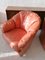 American Pink Leather Lounge Chair, 1980s 10