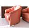 American Pink Leather Lounge Chair, 1980s 8
