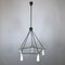 Mid-Century Italian Brass & Lacquer Chandelier, 1950s 6