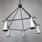 Mid-Century Italian Brass & Lacquer Chandelier, 1950s, Image 11