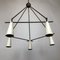 Mid-Century Italian Brass & Lacquer Chandelier, 1950s, Image 5