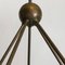 Mid-Century Italian Brass & Lacquer Chandelier, 1950s, Image 14
