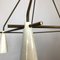 Mid-Century Italian Brass & Lacquer Chandelier, 1950s 8