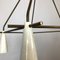 Mid-Century Italian Brass & Lacquer Chandelier, 1950s, Image 8