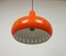 Orange dänische Deckenlampe aus Metall, 1960er 5
