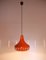 Orange dänische Deckenlampe aus Metall, 1960er 6