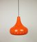 Danish Orange Metal Ceiling Lamp, 1960s 1