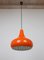 Danish Orange Metal Ceiling Lamp, 1960s 3