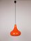 Orange dänische Deckenlampe aus Metall, 1960er 2