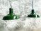 Industrial Reseda Green Enamel Ceiling Lamp, 1960s 8