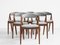 Mid-Century Dining Chairs in Teak and Hallingdal Fabric by Kai Kristiansen, 1960s, Set of 6 1
