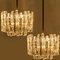 Large Three-Tiered Chrome Ice Glass Chandeliers by J. T. Kalmar, Set of 2 7