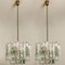 Large Three-Tiered Chrome Ice Glass Chandeliers by J. T. Kalmar, Set of 2 5