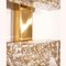 Large Brass Glass Wall Light / Flushmount by Hillebrand, 1960s 3