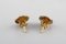 Earrings in Gold-Plated Sterling Silver with White Enamel Daisies by Georg Jensen, Set of 2, Image 2