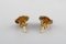 Ohrringe aus vergoldetem Sterlingsilber mit weißen emaillierten Gänseblümchen von Georg Jensen, 2er Set 2