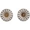 Earrings in Gold-Plated Sterling Silver with White Enamel Daisies by Georg Jensen, Set of 2, Image 1