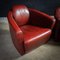 Vintage Red Leather Rocket Chair Armchair by Timothy Oultons 5