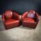 Vintage Red Leather Rocket Chair Armchair by Timothy Oultons 3