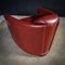 Roter Vintage Rocket Chair aus Leder von Timothy Oultons 8