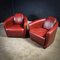 Vintage Red Leather Rocket Chair Armchair by Timothy Oultons 1