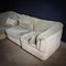 Cremefarbenes modulares Vintage Samt Sofa mit Pouf und Kissen von Rolf Benz 3