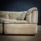 Vintage Velvet Cream Modular Sofa with Pouf and Cushions by Rolf Benz 8