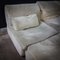 Vintage Velvet Cream Modular Sofa with Pouf and Cushions by Rolf Benz 7