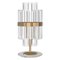 Table Lamp in Brass and Crystal Glass with Marble Base 1