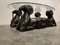 Carved Double Ram Head Coffee Table, 1980s 3