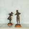 Vintage Statuen aus Bronze, 1800er, 2er Set 1