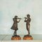 Vintage Statuen aus Bronze, 1800er, 2er Set 2