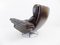 Scandinavian Chesterfield Style Brown Leather Lounge Chair, 1960s, Image 10