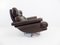 Scandinavian Chesterfield Style Brown Leather Lounge Chair, 1960s 16