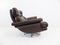 Scandinavian Chesterfield Style Brown Leather Lounge Chair, 1960s, Image 16
