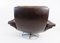 Scandinavian Chesterfield Style Brown Leather Lounge Chair, 1960s, Image 5