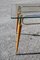 Italian Maple & Brass Coffee Table with Glass Top, 1950s 8