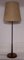 Floor Lamp with Teak Base & Beige Wool Shade, 1970s 1