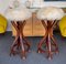 Italian Wood & Sheepskin Bar Stools, 1970s, Set of 2 1