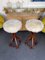 Italian Wood & Sheepskin Bar Stools, 1970s, Set of 2, Image 6