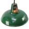 Mid-Century British Industrial Green Enamel Ceiling Lamp, Image 2