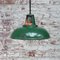 Mid-Century British Industrial Green Enamel Ceiling Lamp, Image 5