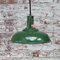 Mid-Century British Industrial Green Enamel Ceiling Lamp 5