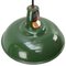 Mid-Century British Industrial Green Enamel Ceiling Lamp 2