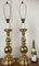 Large Antique Brass Table Lamps, 1950s, Set of 2, Image 3