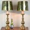 Grandes Lampes de Bureau Antique en Laiton, 1950s, Set de 2 10