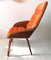 Large American Sculptural Plywood & Orange Silk Lounge Chair from Plycraft, 1960s, Image 13