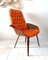 Large American Sculptural Plywood & Orange Silk Lounge Chair from Plycraft, 1960s 5