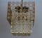 Large Gilded Brass & Crystal Pendant from Palwa, 1960s 3